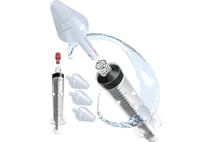 INTALYS Rino Set Siringa per Lavaggio Nasale Adulti da 20ml e Oliva Nasale Anatomica Grande, Kit Pulizia Naso Made in Italy (1 Siringa, 3 Olive)