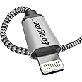 Premier Accessory Group Energizer Alloy Nylon Braided 6ft Lightning Sync & Charge Cable Black