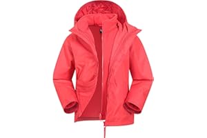 Mountain Warehouse Fell Chaqueta Impermeable 3 en 1 para niño - Chaqueta de montaña con Forro Polar Desmontable y Capucha, Ideal como Parka de Invierno para la Lluvia