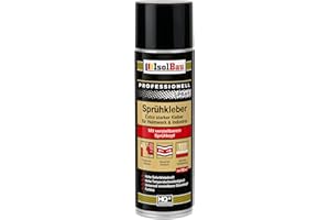 Isolbau Colle en spray 1 x 500 ml – Colle extra forte pour bricolage et industrie – Spray adhésif pour mousse, bois, tissu, cuir, feutre, etc