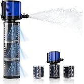 Tararium 4-in-1 Submersible Internal Filter for Aquariums from 100 to 300 Litres with Flow Rate of 1000L/H and Silent Dry Ope
