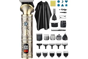 TRONGLE Haarschneidemaschine Set 2026, 7 in 1 Profi Haarschneider Herren, Barttrimmer Herren Set, T-förmiger Trimmer USB Schnellladung, Professionelle 6 Zoll