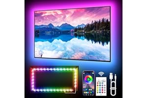 KANTUTOE TV LED Lights, 3m LED Lights for 32-45 Inch TVs, RGB TV Backlight with Remote, Colour Changing Music Sync Bluetooth APP Control Strip Lights USB Powered for Bedroom Gaming Room Decor