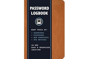Loggbok för internetlösenord: Håll koll på: Användarnamn, Lösenord, Webbadresser på en enkel och organiserad plats: Keep Track of Usernames, ... 2FA Methods in One Easy & Organized Location