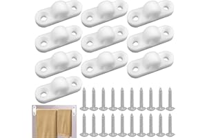 Ylinwtech Juego de 10 Ojales para Toldos para Caravana y Caravana,20 Tornillos,Soportes de Poste de Toldo de Plástico para Accesorios de Caravana de Camping