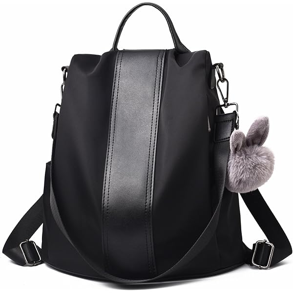 COOFIT Womens Backpack Anti-Theft Backpack Black Leather  display picture 1