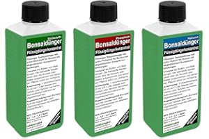 GREEN24 Bonsai Dünger SET mit 3 Profi Flüssigdüngern für alle Wachstumsphasen N+P+K Volldünger