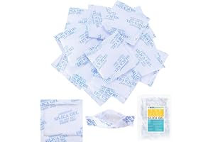 WUKEMAOYI 35 Pcs Bolsas Desecantes Absorbente de humedad, 10g Bolsas de Gel de Sílice, Bolsitas de Gel de Sílice para Ropa, Cajones, Zapatos, Armarios Deshumidificadores