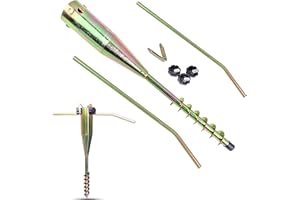 EPISENT Heavy-Duty Ground Spike for Rotary Washing Line, Parasol Base & Flag Poles – Rust-Resistant Metal 55mm Screw-In Anchor with Handles & Adjustable Grips for Garden, Patio, Outdoor Use 𝗘𝗣𝗜𝗦𝗘𝗡𝗧