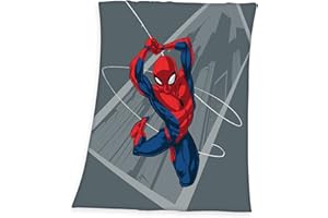 ‎HERDING Klaus Herding GmbH Spiderman Fleecedecke Schmusedecke Kuscheldecke 130 x 170 cm