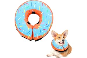 TMEOIIPY Dog Cone Collar for Small Medium Large Dogs and Cats,Inflatable Dog Collars for After Surgery, Adjustable Soft Dog Cone Protective Elizabethan Collar Pet Collar to Stop Licking - M