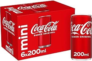 Coca-Cola Sabor Original - Refresco de cola, Pack 6 mini latas 200 ml