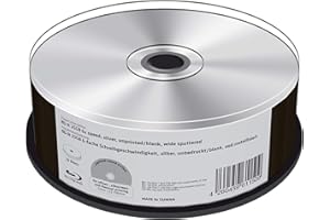 MediaRange BD-R 25GB 6-fache Schreibgeschwindigkeit, Silber, Unbedruckt/Blank, voll Metallisiert, 25er Cakebox