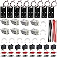 GALDOEP 8 Pcs Kit motori dc,140 Micro DC Motore 1,5-3 V 14000 RPM,Tondo Dc motor，con AA1,5-3 V portabatteria, staffa di monta