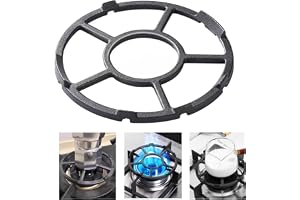 Aowin Cast Iron Wok Support Ring,Cast Iron Work Stand,Non Slip Wok Pan Support Rack Stand Pan Holder for Kitchen,Universal Gas Hob Ring Reducer,Gas Ring Reducer for Gas Stove Hobs Coffee Pot Moka Pot