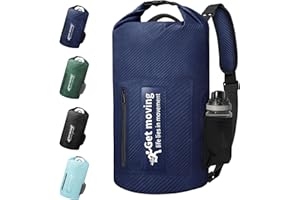 ENONEO Sac à Dos Étanche 10L 20L Sac Étanche Nautique Grande Sac de Voyage Leger Waterproof Dry Bag Roll-Top Sac Imperméable avec Bandoulière Réglable pour Randonnée Kayak Pêche Natation