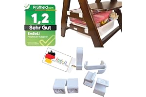 [ TEST SEHR GUT, NOTE 1.2 *]EmSoLi Adapter Weiss + 2x Haken für Ikea Trofast Box Korb Drahtkorb - kompatibel mit Hauck Alpha, Alpha Plus, Beta Baby Hochstuhl - Hochstühle Kinderstuhl Zubehör Kinder