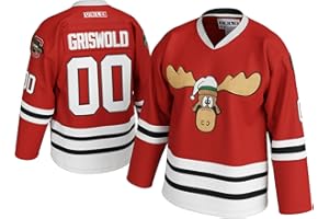 UNLC Griswold Moose Clark #00 Hockey Jersey – X-Mas Vacation Stitched Letters & Numbers, Fan Apparel, Breathable Polyester, S-5XL
