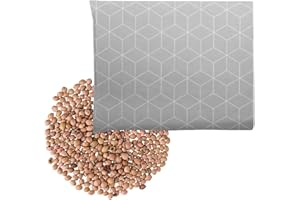 ‎AMINATA BALANCE Aminata Balance Wärmekissen Kirschkernkissen geometrische Muster - Nacken Schulter Rücken & Bauch | Mikrowelle | klein 24x18 cm | Baumwolle | Männer & Frauen | grau