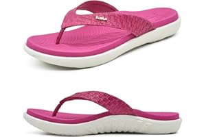 KuaiLu Womens Flip Flops Ladies Yoga Mat Comfortable Walking Thong Sandals with Plantar Fasciitis Arch Support Slip On Indoor Outdoor for Summer