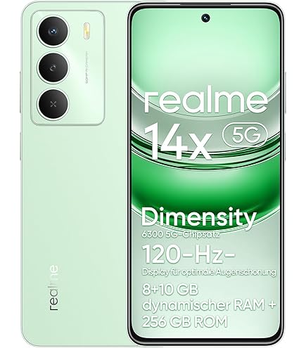 realme Smartphone 14X 5G 6+128GB, Dimensity 6300 5G, 120Hz Eye