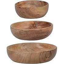 6 Bols Bois Acacia LAVAUX - 120ml - 13x5cm - Pour Trempettes, Noix, Condiments