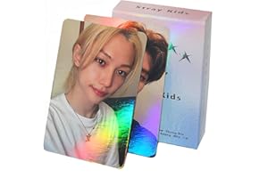 YUTO Stray Kids - Tarjetas de Fotos Láser Kpop LOMO 5-Strar Album Card, Tarjetas de 5 Estrellas - Regalo para Fans e Hija