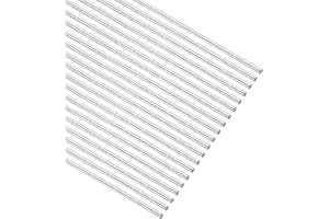 Unifizz 0.8mm x 300mm 304 Stainless Steel Solid Round Rod for DIY Craft Model Car Helicopter Airplane - 20pcs