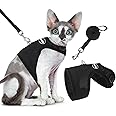 BINGPET Escape Proof Cat Harness and Leash - Adjustable Soft Mesh Holster Style - Best for Kitten Walking