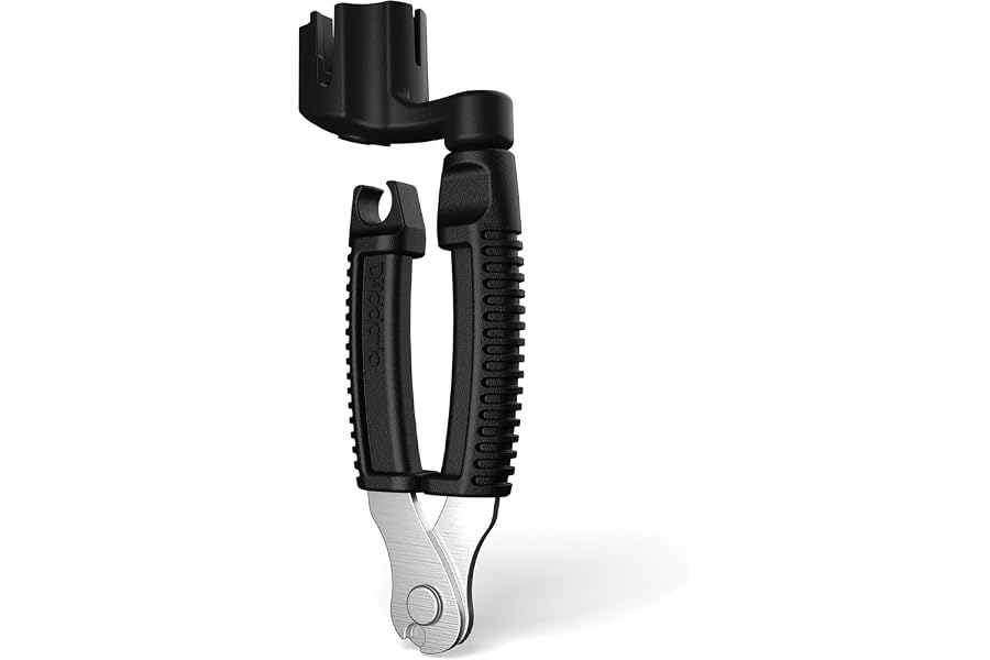 D'Addario Pro-Winder Enrollador de cuerdas de guitarra, cortador y extractor de clavijas de puente, herramienta todo en uno p