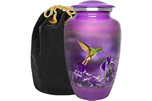 Trupoint Memorials | Urnes pour cendres humaines | Adulte | Femme, Homme | Urnes funéraires | Urnes funéraires | Urnes funéraires décoratives | Urnes funéraires | Urnes de crémation | Violet | Colibri