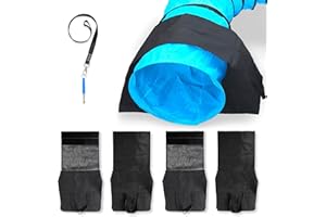 IRSTBL Dog Agility Tunnel Saddlebags & Sandbags – Lot de 2 poids robustes et imperméables pour tunnels de 45,7 à 61 cm – 9 kg de chaque côté – Sifflet d'entraînement inclus