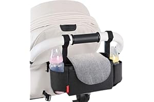 Presentimer Diaper Bag Stroller Hanging Bag Pram Buggy Organiser Organizer Bottle Drinks Food Holder Portable Baby Case for Outdoor Indoor Home Camping
