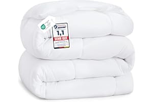 ‎BEDSURE BEDSURE Bettdecke 135x200 Winterdecke 450gsm - Warm Winterdecke 135 x 200 cm für Winter, 200x135 Waschbar Dicke Winterbettdecke, Weiß