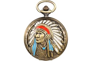 JewelryWe Reloj de Bolsillo de los Hombre de la Vendimia, Reloj de Bolsillo Dinámico del Motorista del Esqueleto, Reloj de Bolsillo de la Escala de Digitaces, Muchos Estilos de Relojes de Bolsillo