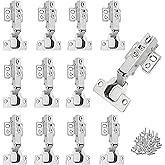 12 Piece Kitchen Door Hinges, Kitchen Door Hinges, Self-Closing Damper Hinges, Hinge Doors Kitchen Cabinet with Screws, Overl