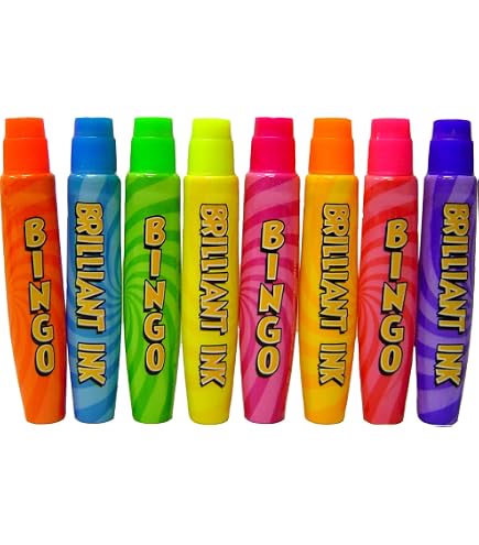 Dazzle Glitter Bingo Daubers – Set Van 6 Gemengde Kleuren – 85 Ml Inkt Met Glitter – Perfect Voor Bingo En Creatieve Projecten