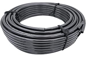 CNCTEC Tubo pneumatico in poliuretano da 8 mm, 50 m, PUN 8 x 5 mm, nero