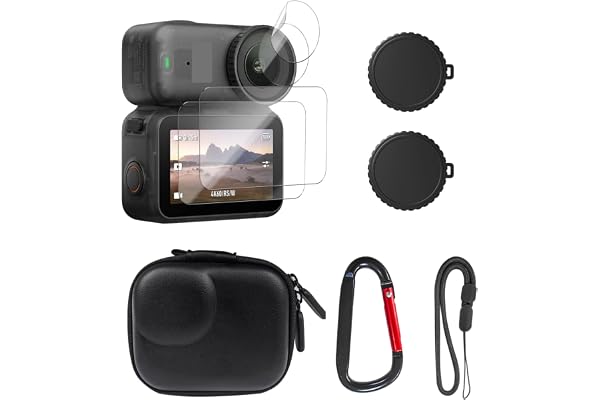 SYMIK Liten väska för DJI Osmo Nano, silikonlinskåpa, linsskydd, displayskyddsfolie och bärbar resväska med hårt skal för Nan