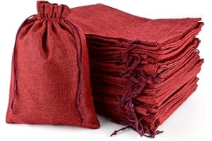 CLTPY 30 Stück Jutesäckchen 20x30 cm mit Kordelzug, Geschenktüten Baumwollsäckchen Stoffsäckchen für Adventskalender Geschenksäckchen für Schmuck Hochzeit Mitbringsel Weihnachten