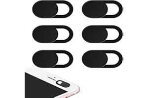YUEMING 6 Stück Webcam Abdeckung,Webcam Cover Ultra dünne Schwarze Slider Sticker Frontkamera Abdeckung für MacBook Pro, Laptop, Smartphone, Tablet, iPad, Ultra Dünn Sticker