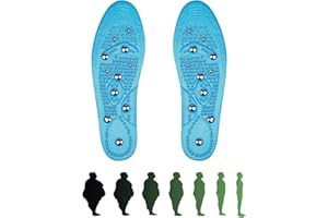 CONPONOUS Semelle Magnetique, Semelles Acupression, 1 Paire Semelles Magnétiques Pour Homme et Femme, Semelle Gel Réflexologie Et D'acupression, Soins Santé Des Pieds pour La Fasciite Plantaire (Vert, 35-40)
