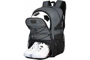 Goloni Soccer Backpack,Basketball Backpack with Ball Compartment & Shoe Compartment,Backpack for Basketball,Soccer