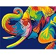 KOMKING DIY Acrylic Painting Painting by Numbers Kit for Kids and Adults Beginners Colorful Animals Painting on Canvas 16"x20"