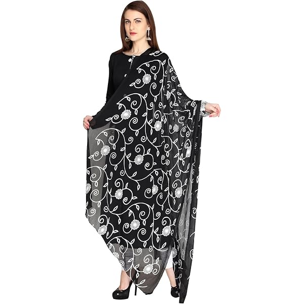 Dupatta In Chiffon Tinta Unita Colore Limone, Lunghezza 2,50 Metri Per Donna | Leggera E Morbida | DUPATTA FASHION - 5