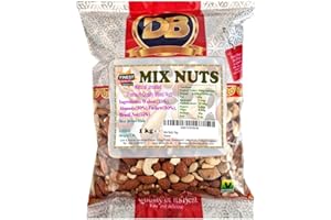 GINCO Mix Nuts 1kg: Raw & Unsalted Cashews, Almonds, Walnuts, Brazil Nuts - Nutritious Vegan, Keto, Vegetarian Snack Mix, Bulk Diet Treat & Wholesome Gift Choice