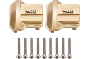 INJORA Ottone Diff Copertura 2 PZ Anteriore e Posteriore Diff Copertura per 1/18 RC Crawler Auto TRX4M Parti di Aggiornamento,Ottone