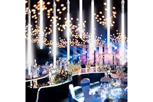 YILEAR Luces de Navidad de Lluvia Mejoradas, Luces de Ducha de Meteoritos IP65 Impermeables con 11.8 Pulgadas 8 Tubos 240 LED, Luces Decorativas con Puertos USB para Exterior/Interior/Bodas/Navidad/Fiestas