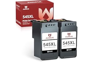 AUMOK PG-545XL Schwarz Druckerpatronen Kompatibel für Druckerpatronen Canon 545 XL Schwarz für Canon PIXMA MX495 Patronen für Canon PIXMA TR4550 TR4551 TS3150 TS3450 TS3350 TS3351 MG3050 (2 Schwarz)