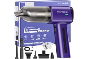 Bemkia Aspirador de Mano, 28000Pa Mini Aspirador Recargable 4 en 1 con Motor sin Escobillas - Aspiradora Portátil sin Cable para Coche, Oficina, Hogar y Cocina (Morado)